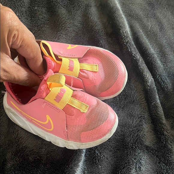 Nike Kids Pink and Yellow Sneakers - Picture 1 of 4